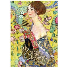 Puzzle Dama con Abanico, Gustav Klimt 1000pzs