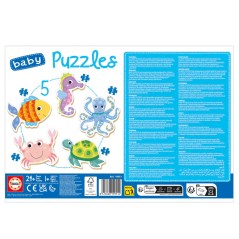 Puzzle Animales Acuaticos 2-5pzs