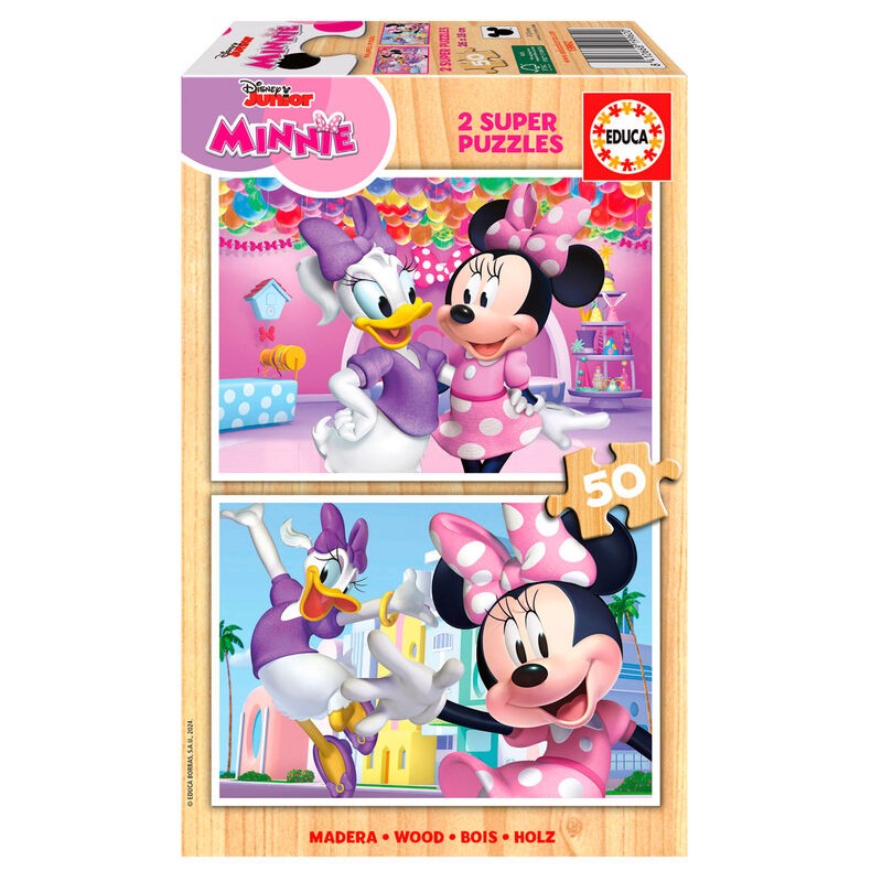 Puzzle Minnie Disney madera 2x50pzs