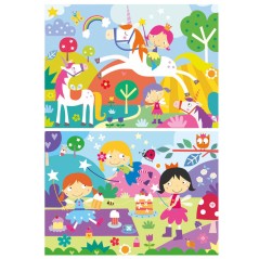 Puzzle Mundo de Fantasia 2x48pzs