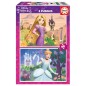 Puzzle Rapunzel + Cenicienta Princesas Disney 2x48pzs