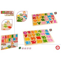 Puzzle madera Letras Numeros surtido