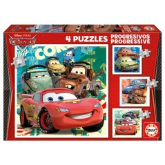 Puzzle Progresivo Cars 2 12-16-20-25pzs