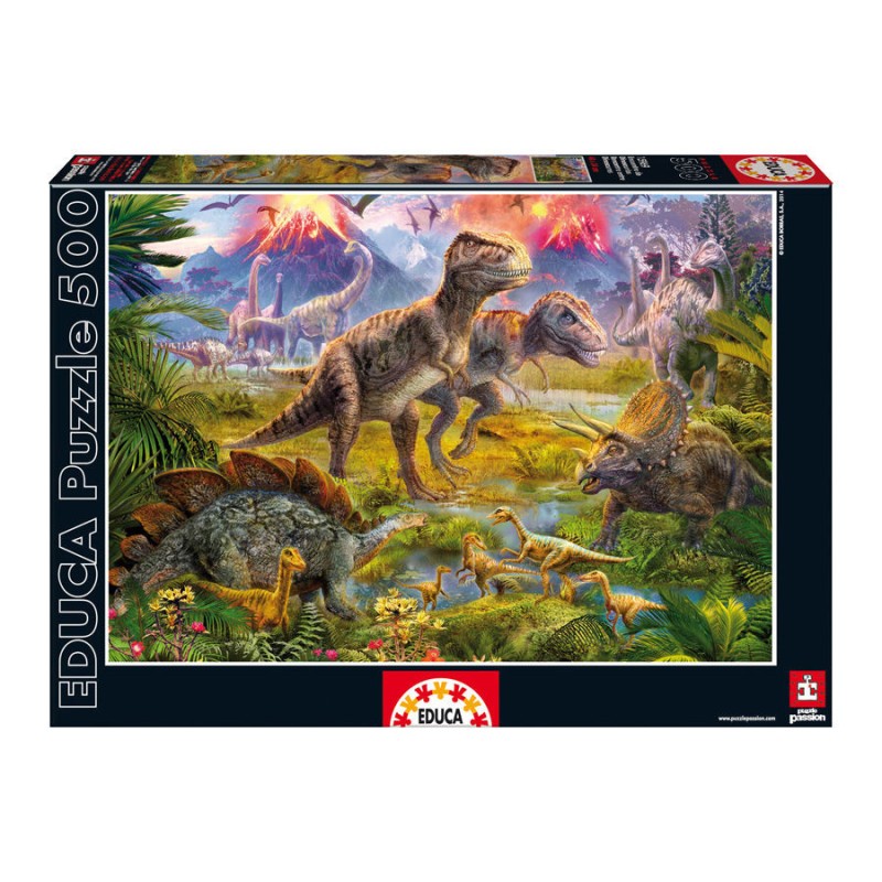 Puzzle Encuentro de Dinosaurios 500pzs