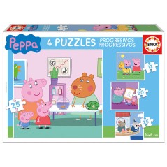 Puzzle Progresivo Peppa Pig 12-16-20-25pzs