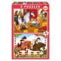 Puzzle Cuidando Caballos 2x48pzs