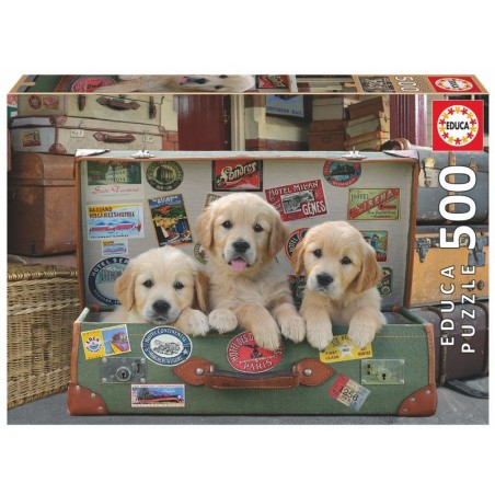 Puzzle Cachorros en el Equipaje 500pzs