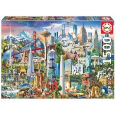 Puzzle Simbolos de Norte-America 1500pzs