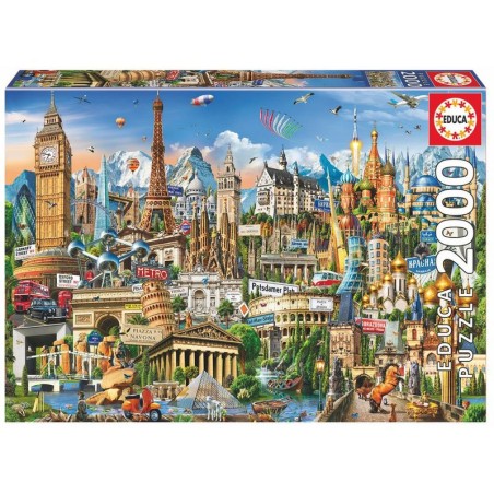 Puzzle Simbolos de Europa 2000pzs