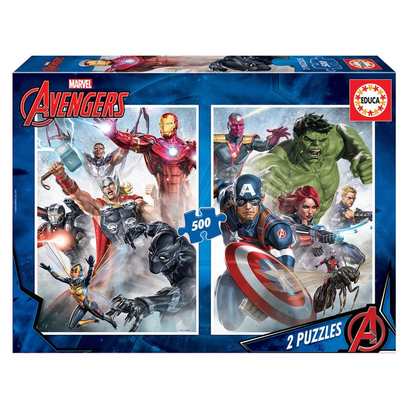 Puzzle Los Vengadores Avengers Marvel 2x500pzs