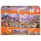 Puzzle Animales Salvajes 2x100pzs