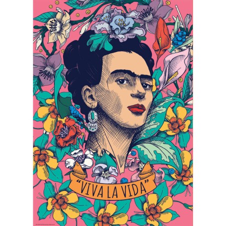 Puzzle Viva la vida Frida Kahlo 500pzs