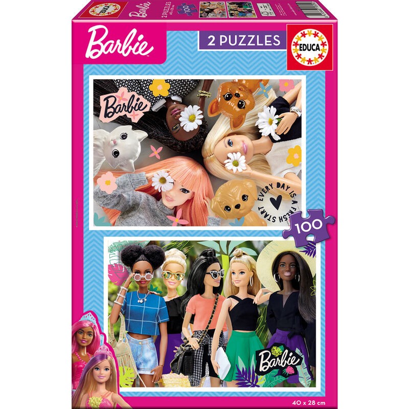 Puzzle Barbie 2x100pzs