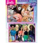 Puzzle Barbie 2x100pzs