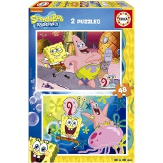 Puzzle Bob Esponja 2x48pzs