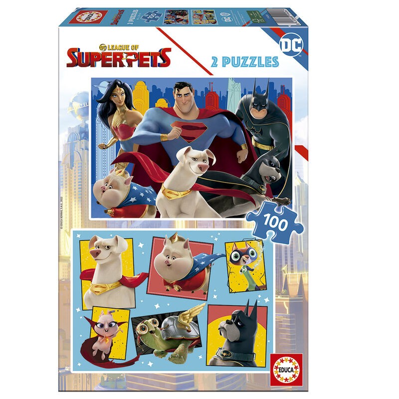 Puzzle League of Super Pets DC Comics 2x100pzs