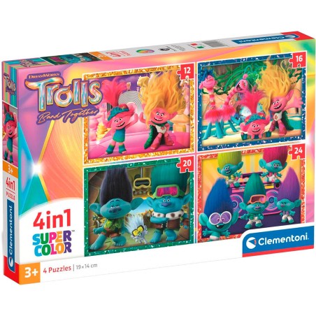 Puzzle Trolls 3 12-16-20-24pzs