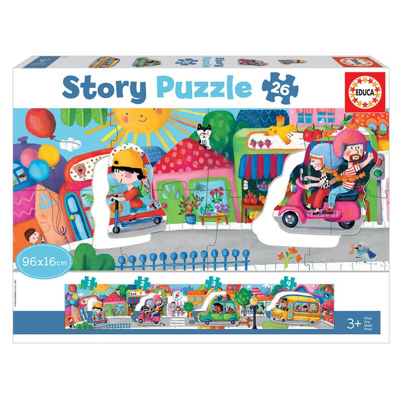 Puzzle Story Puzzle Vehiculos en la Ciudad 26pzs