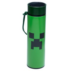 Botella acero inoxidable termo Minecraft termometro 450ml