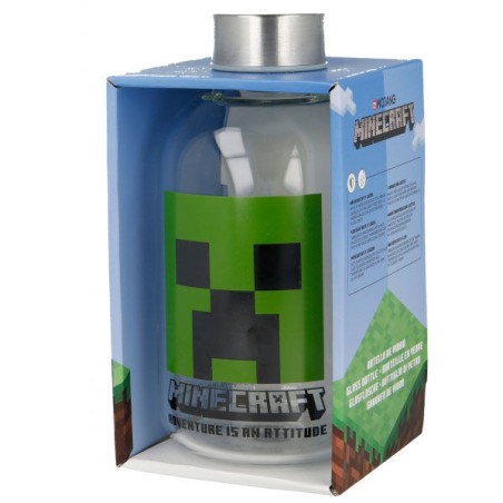 Botella cristal Minecraft 620ml