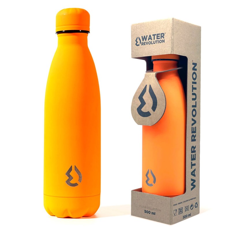 Botella Naranja Fluor Water Revolution 500ml