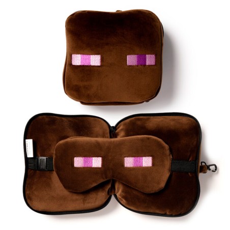 Almohada viaje antifaz Enderman Minecraft Relaxeazzz