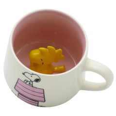 Taza figura 3D Caseta Rosa Snoopy 355ml