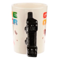 Taza asa 3D Mando Videojuego Pixel Game Over