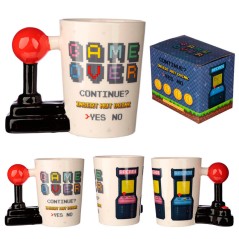 Taza asa 3D Joystick Arcade Game Over