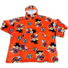 Bata sudadera oversize Dragon Ball coral infantil