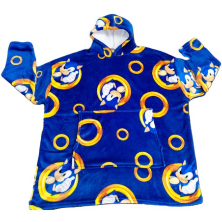 Bata sudadera oversize Sonic the Hedgehog coral adulto