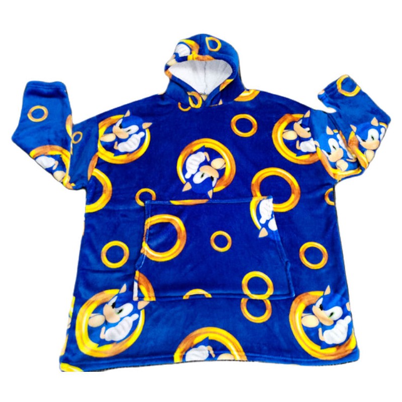 Bata sudadera oversize Sonic the Hedgehog coral infantil