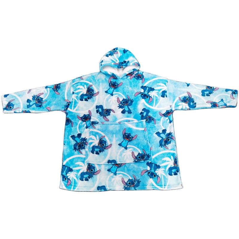 Bata sudadera oversize Stitch Disney coral adulto