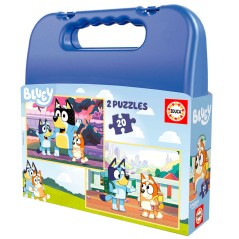 Puzzle maleta Bluey 2x20pzs