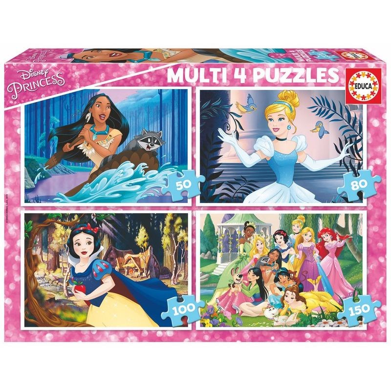 Puzzle Multi Princesas Disney 50-80-100-150pzs