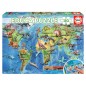 Puzzle Mapamundi Dinosaurios 150pzs