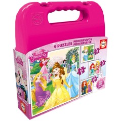 Puzzle Progresivo Princesas Disney 12-16-20-25pzs