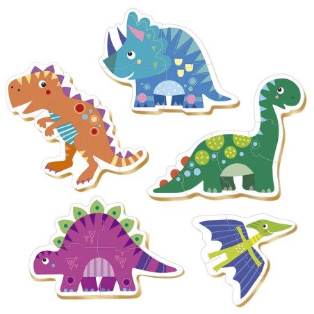 Puzzle Dinosaurios 2-5pzs