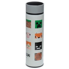 Botella acero inoxidable termo Minecraft termometro 450ml