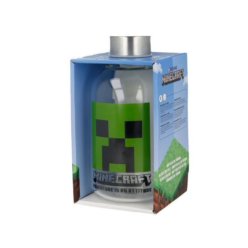 Botella cristal Minecraft 620ml