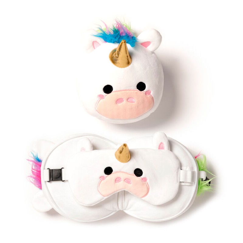 Almohada viaje antifaz Unicornio Relaxeazzz