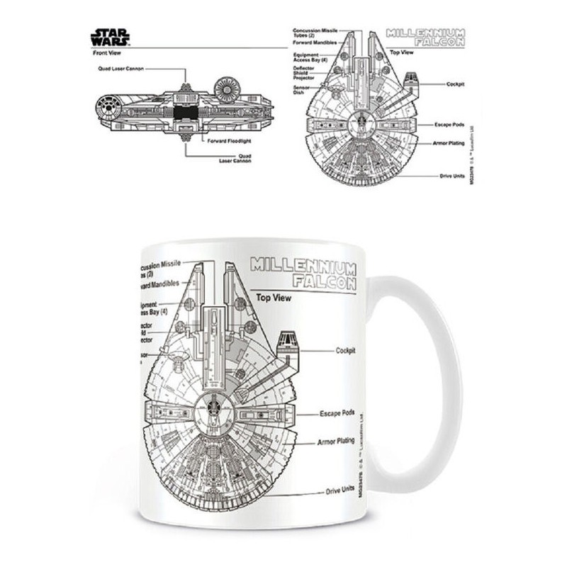 Taza Millennium Falcon Sketch Star Wars