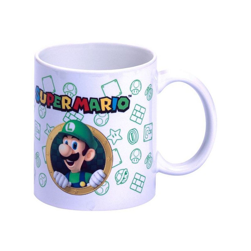 Hucha + taza Luigi Super Mario Bros Nintendo