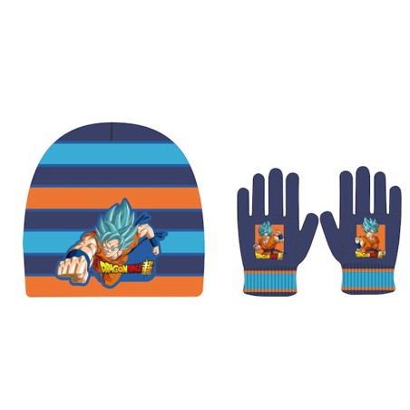 Set gorro y guantes Dragon Ball Super infantil surtido