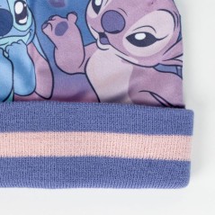 Conjunto Infantil gorro guantes braga cuello Stitch Disney