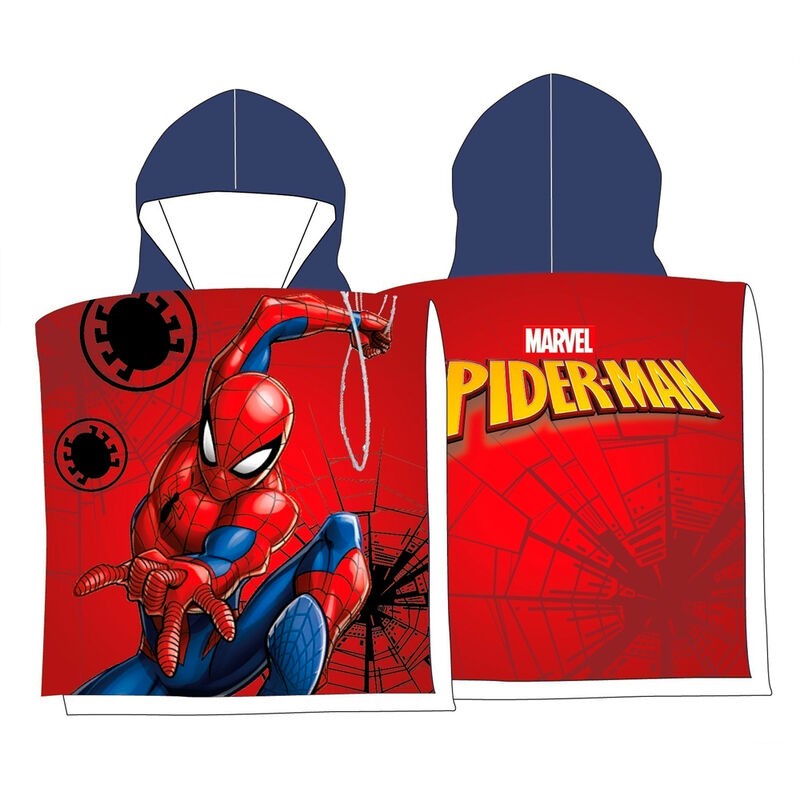 Poncho toalla Spiderman Marvel algodon