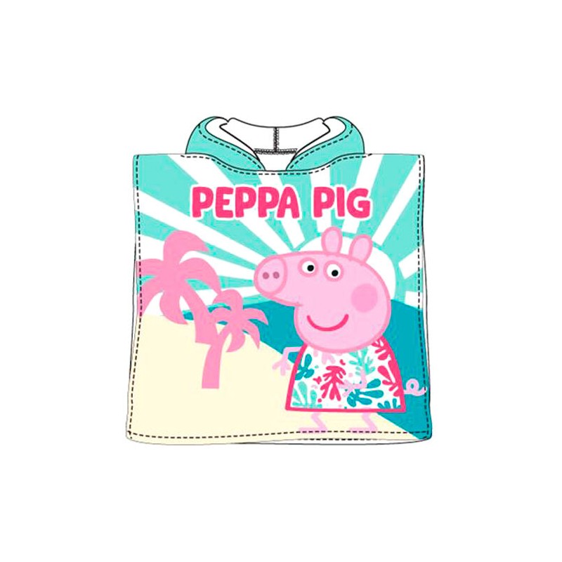 Poncho toalla Peppa Pig microfibra