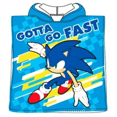 Poncho toalla Sonic the Hedgehog microfibra