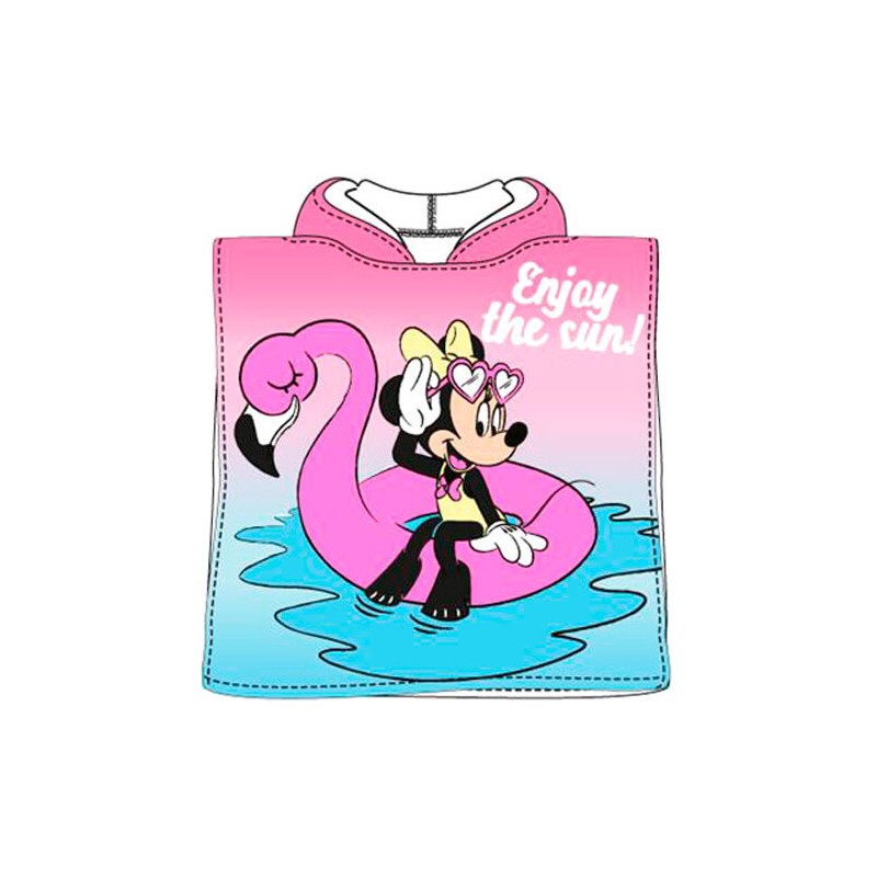 Poncho toalla Minnie Disney microfibra