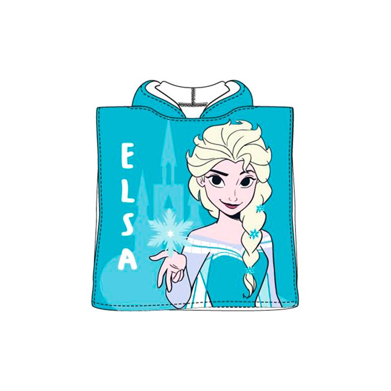 Poncho toalla Frozen Disney microfibra